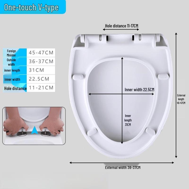 MDNG Universal V-Shape Quick Release Thickened Toilet Seat