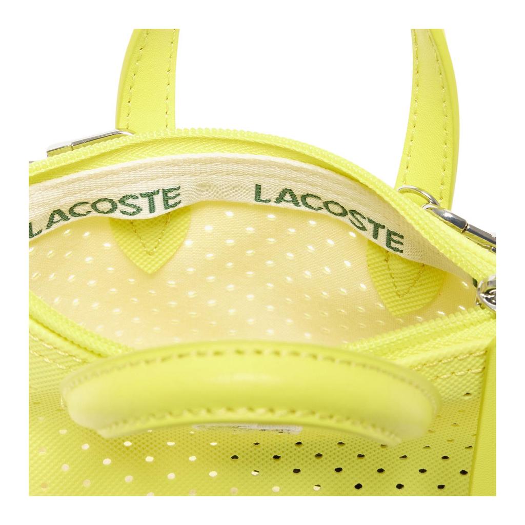 Lacoste Trendy Versatile Zipper Closure PVC Handheld Shoulder Crossbody Bag Small Women bags Yellow NF4749SJ-Q01