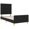 Bed Frame with Headboard Black 100 x 200 cm Fabric