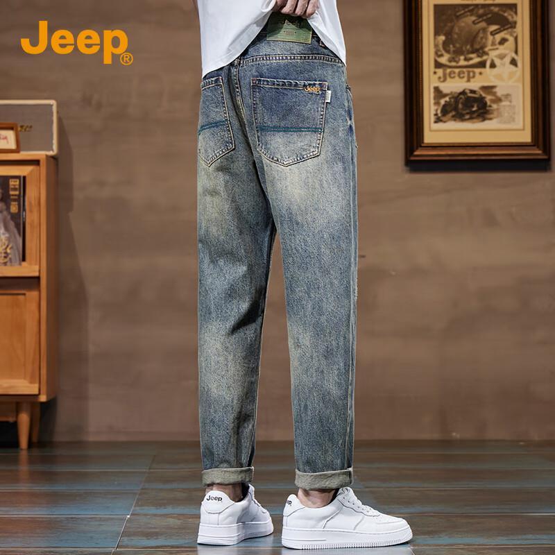 JEEP Men's Casual Straight-Leg Jeans