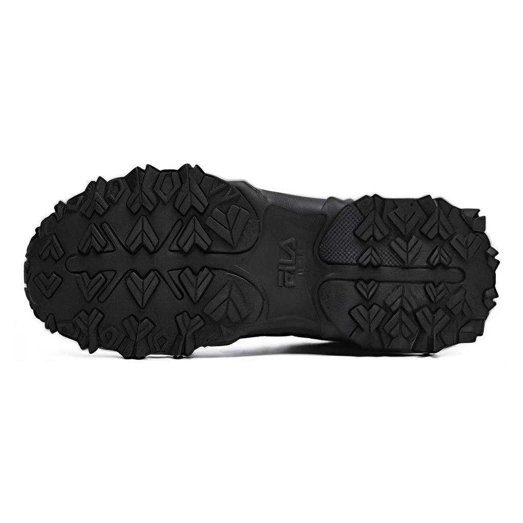 FILA Oakmont 2 Mid Fabric Synthetic Leather TPU Retro Shock Absorbing Wear Resistant Breathable Dad Shoes Women sneaker Black F12W242115FBK