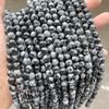 Jingde Jewelry Snowflake Obsidian Round Loose Beads for DIY Accessories & Bracelets