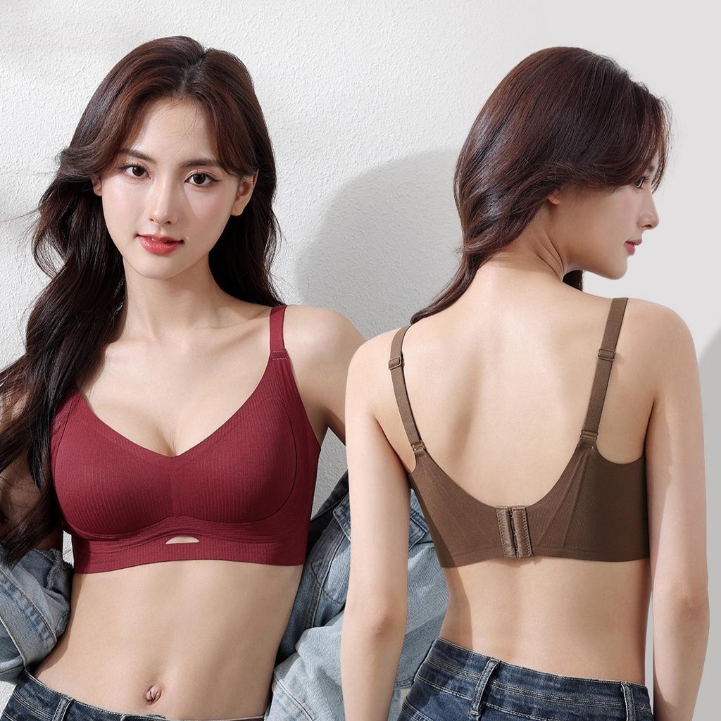 Seamless Bra Women Gather Soft Support Underwear Anti-sagging Underwear On Top No Steel Ring Bra Women