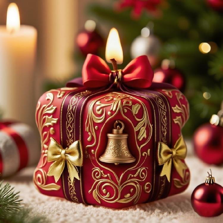 Christmas Gift Box Silicone Candle Mold For Candle Soap Holiday Decoration Multipurpose Silicones Mould For Epoxy Resin