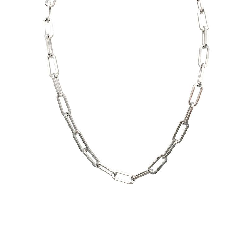 ANENJERY Chunky Chain Necklace for Women Geometric Necklace Party Jewelry Gifts New