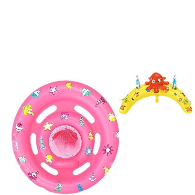 Children's Swimming Ring Awning Baby Seat With Toy Table Pants Circle Octopus Round Seat