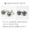 [Your and My Jewelry Box] Black Pearl Necklace and Earrings Set - Peacock Color  Black Mother-of-Pearl Pearls 10.0mm Up, 45cm Size Made in Japan