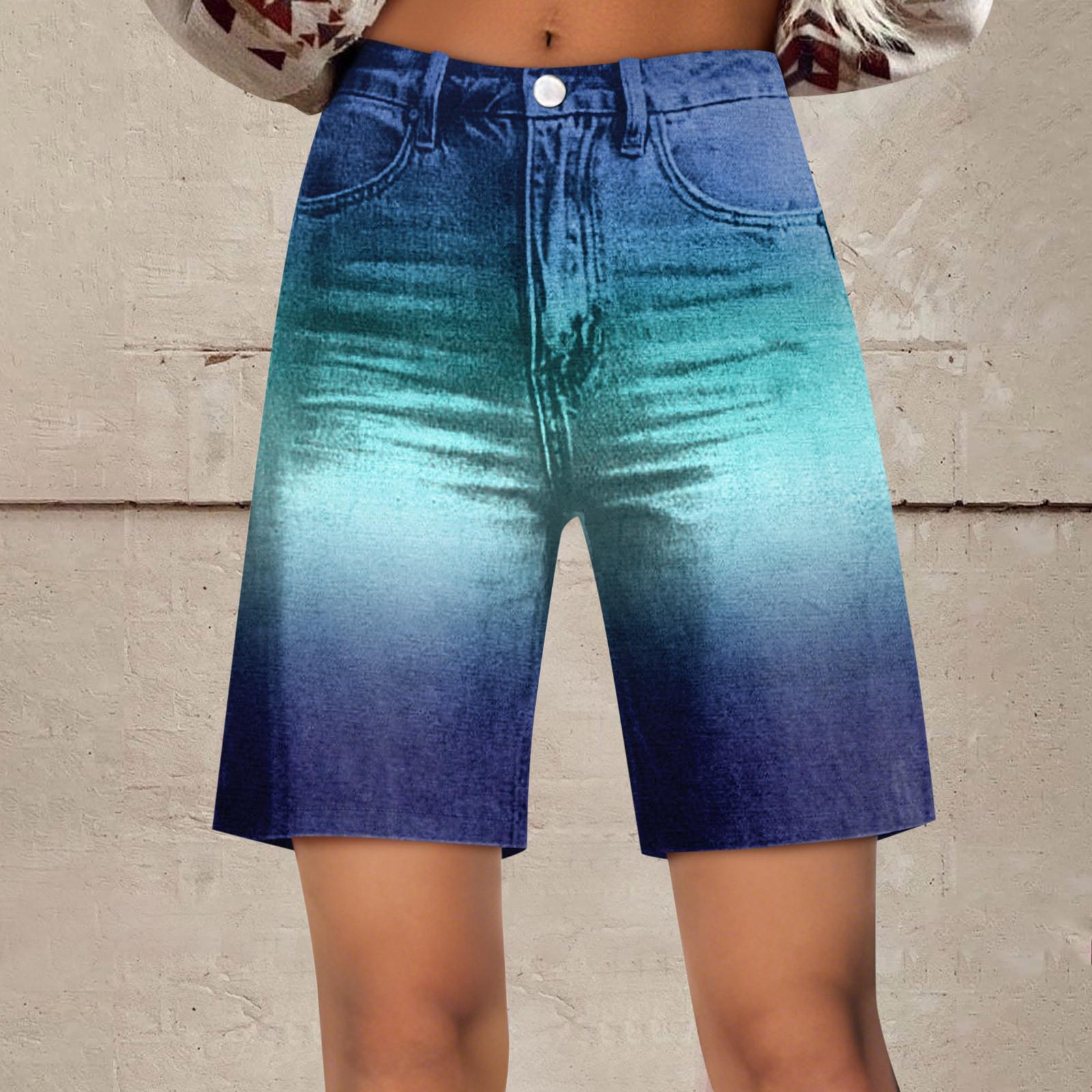 

Женские модные повседневные брюки, широкие брюки, шорты XL синий