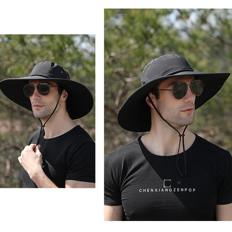 Men's Summer Sunshade Hat Outdoor Men's Leisure Fisherman Hat Mountaineering Fishing Sun Hat