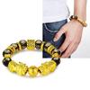 Imitation Obsidian Agate Double Pixiu Bracelet Couple Six Character Mantra Bracelet Jewelry