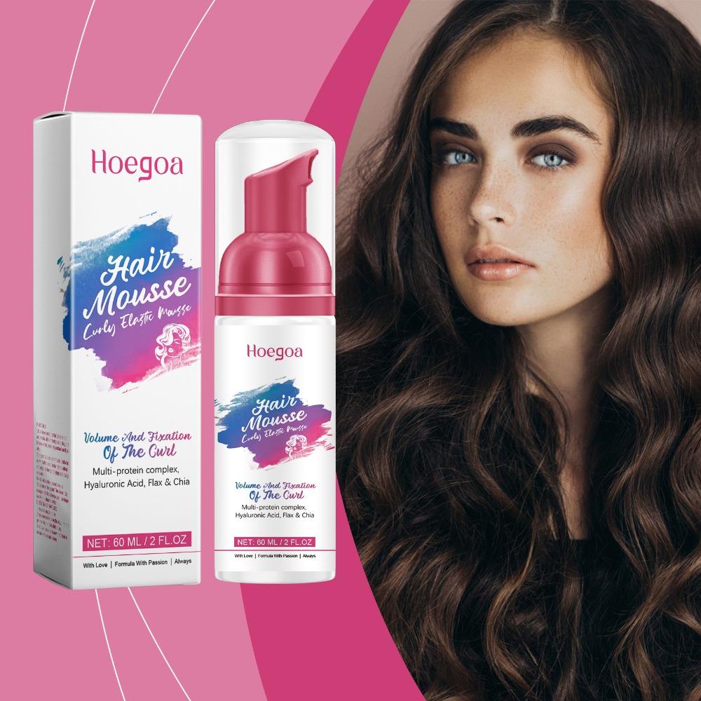 Curl Defining Mousse For Curly Hair Volumizing Lightweight Hold Frizz Control With Hyaluronic Acid Flaxseed Extract Non Sticky