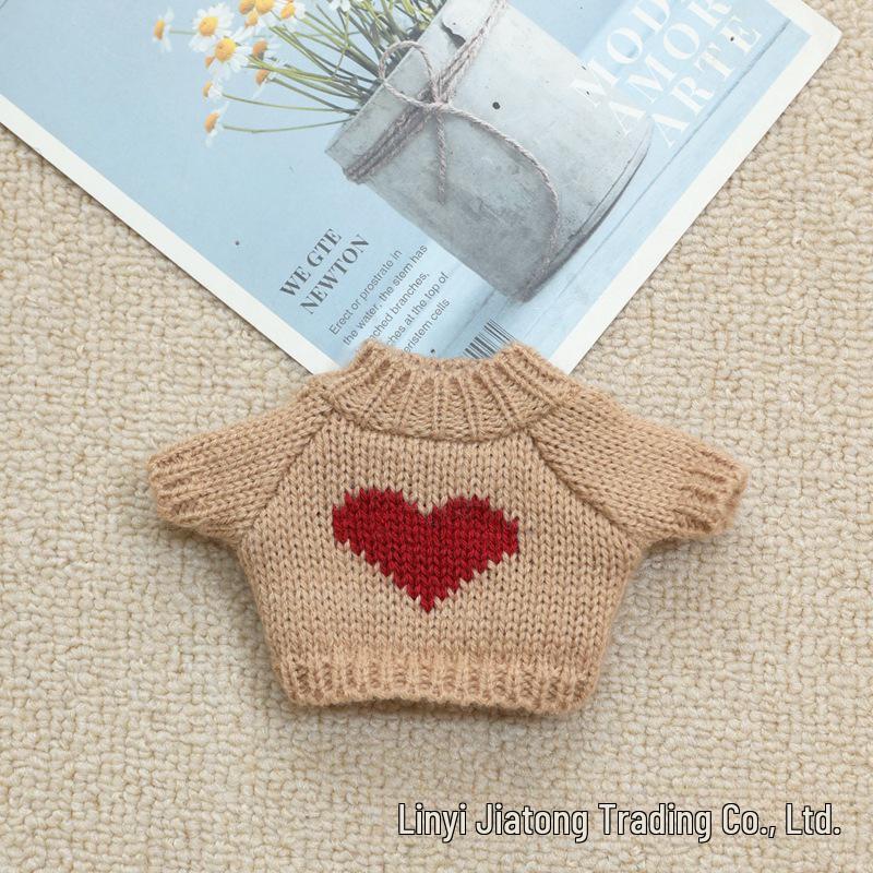 20cm Cotton Doll Accessories: Plush Dog Sweater, Scarf, Hat Set