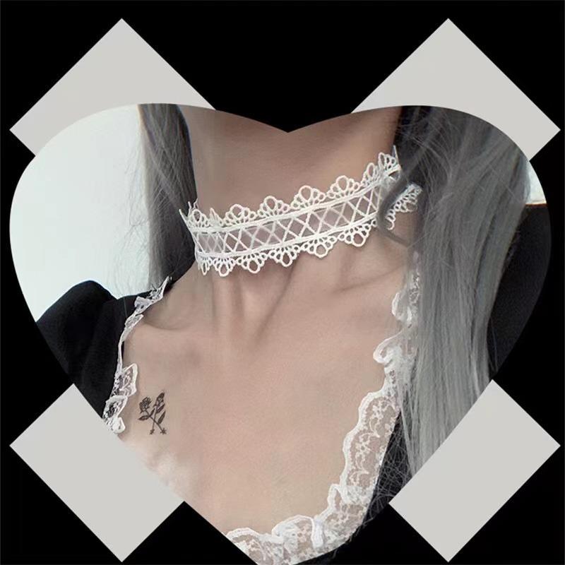 summer Newest fashion jewelry accessories Sexy hollow out lace black choker necklace for couple lovers