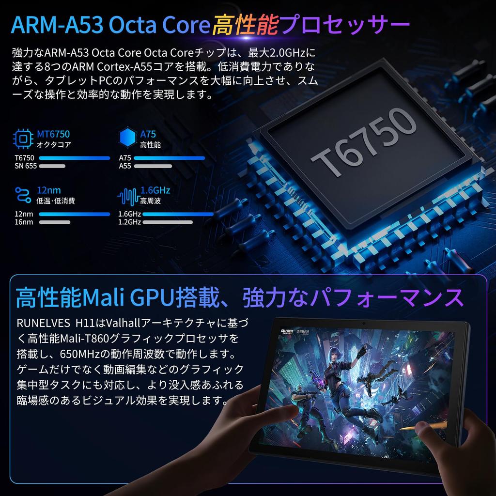 New Android 15 MT6750 IPS 8000mAh Split Gravity Wireless Wireless Protective and Japanese Instruction Manual Included [2025 10-inch Tablet]