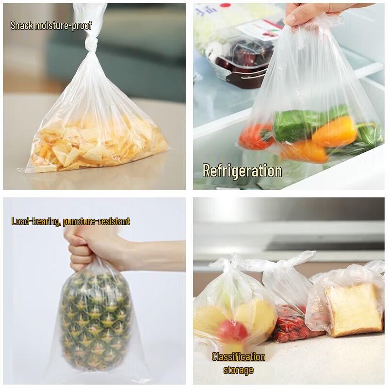 Miaojie PE Flat-Tear High-Temperature Food Storage Bags
