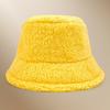 Autumn and winter thermal basin hat retro bucket hat word men and women lamb wool bucket hat