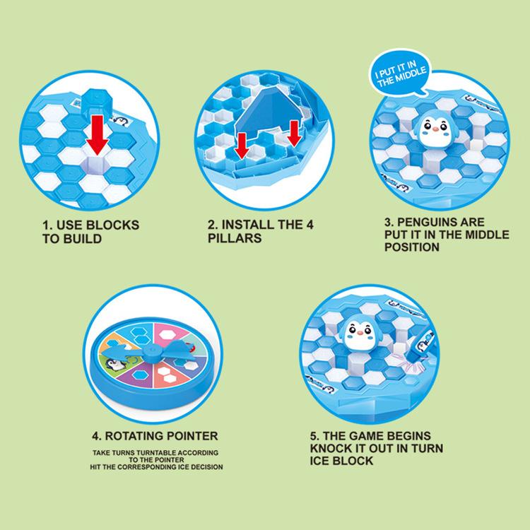 Penguin Ice Breaking Funny Desktop Game Kid Toy Gifts Parent Child Interactive Party Board Game Thinking Logic Training Puzzle
