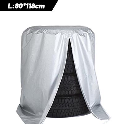 82 X 120cm Car Tire Cover 4 Wheels Spare Tire Covers Silver Tyre For Winter Summer Polyester Tires Protector Storag Bags For SUV