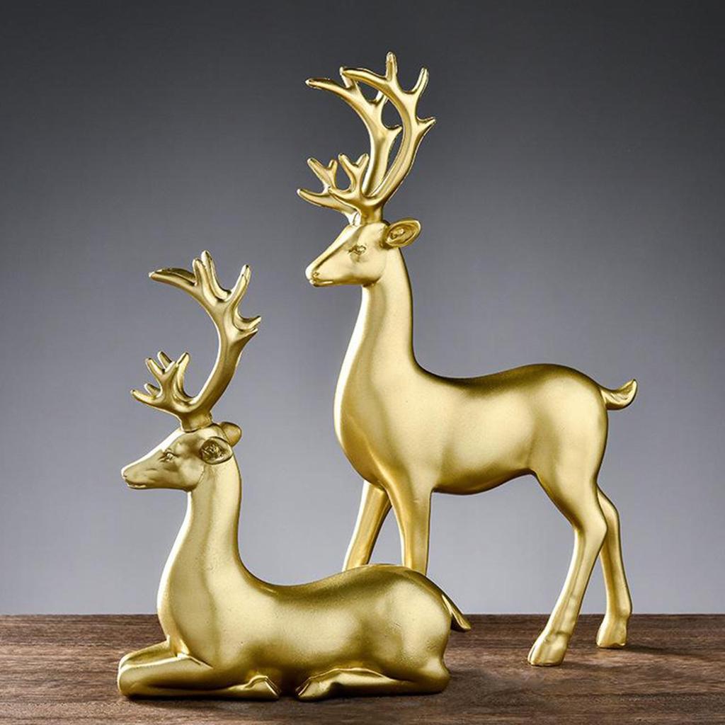 Nordic Style Statues Resin Sculpture elk Deer Ornaments, Home Cabinet