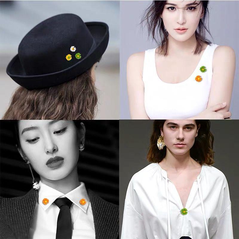 Daisy Brooch: Versatile Chrysanthemum Collar Pin for Suits & Cheongsams