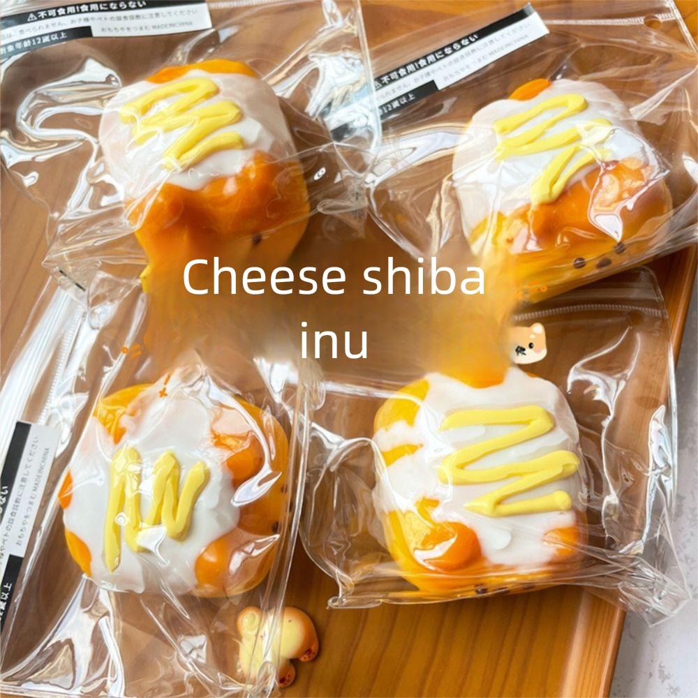Shiba Inu Cheese Cake Pinch Toy Slow Rebound Cute Dog Pinch Toy Safe Doggy Squeeze Toy  Adults