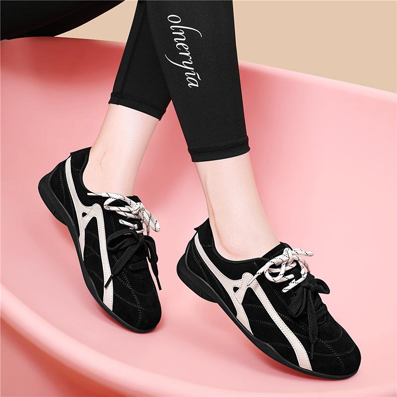 Sports Moral Training Shoes Women's New Autumn Flat White Shoes Retro Ballet Forrest Gump Casual Dad Trendy Shoes