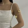 Adjustable Crystal Heart Armband Arm Zinc Zinc Alloy Hollow Heart Upper Arm Bracelet  Arm Accessories