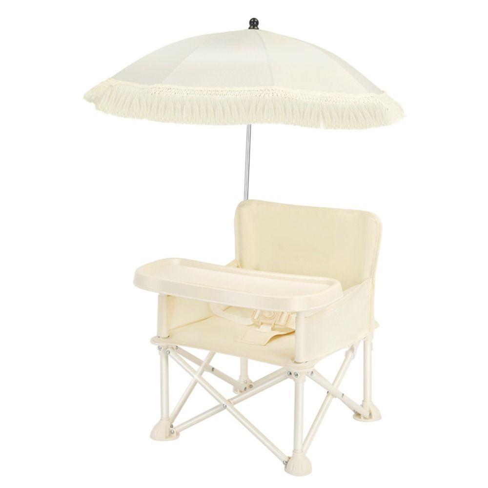 

Comfortable Children s Folding Chair Feeding Baby Dining Seat for Boys and Girls Beige