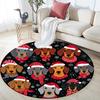 Dachshund Round Area Rug,Carpet Rug for Living Room Bedroom Sofa Playroom Decor,Non-slip Floor Mat