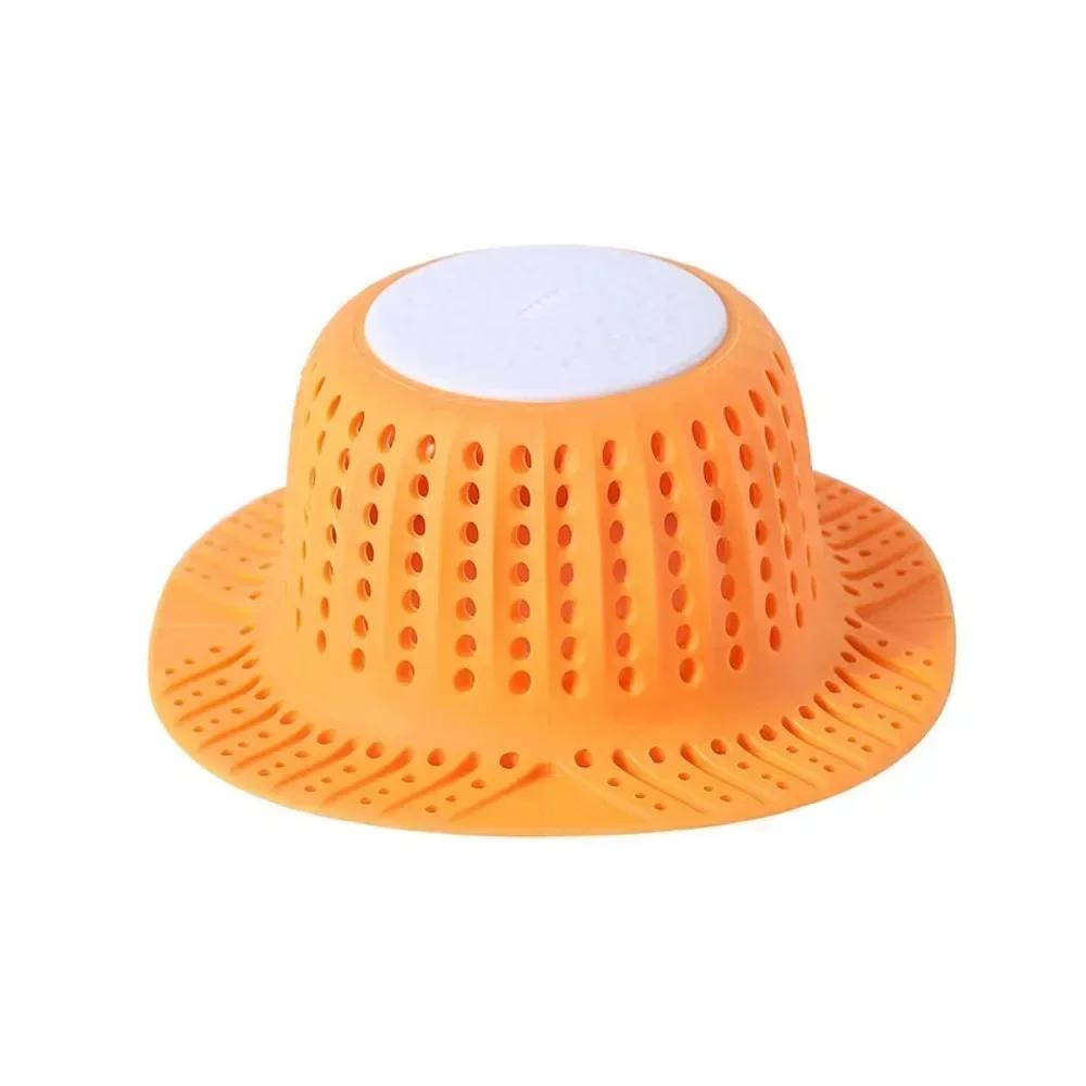 New Bathtub Drain Hair Catcher Collapsible Drain Protector for Pop-Up and Regular Drains of Shower Bathtub Tub Bathroom Sink