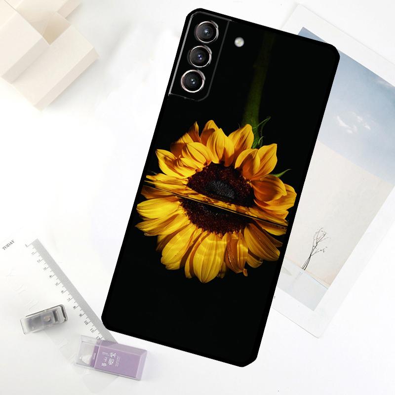 Sunny Sunflower Phone Case For Samsung Galaxy S25 S26 Ultra S20 S21 S22 S23 S24 Ultra S10 Plus S25 FE Cover