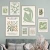 Minimalism Abstract Woman Posters Wall Art Canvas Painting For Living Room Home Decor Matisse Green Leaf Flower Modern