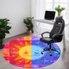 1pc Sun Moon Office Round Area Rug, Indoor Mat Suitable For Office, Under Office Chairs Bedroom Living Room Home Decor, Room Deco