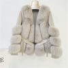 Fashion Sheepskin Coat Genuine Womens Fox Fur Winter