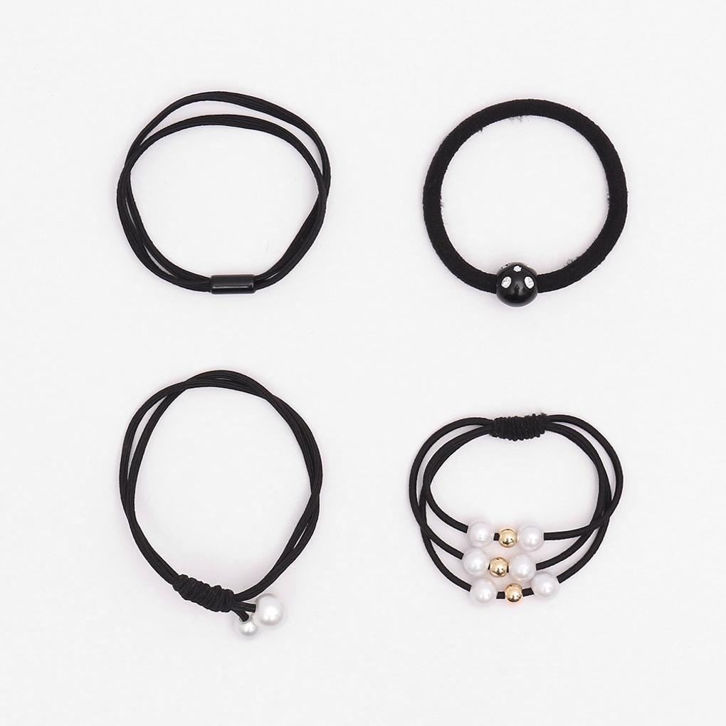 Women's Hair Tie 12-piece Set (Black) Point Hair Band