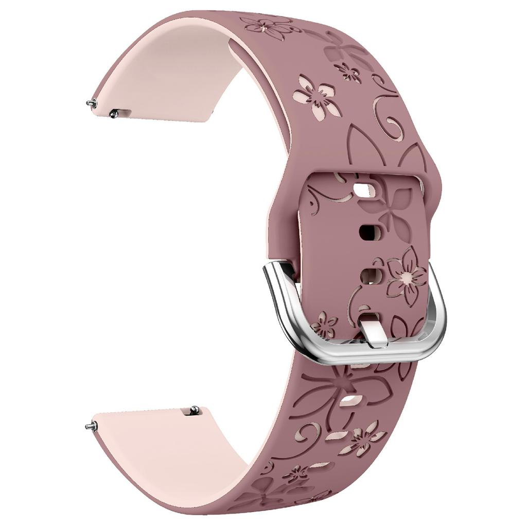 22mm Dual Color Carved Silicone Strap For Huawei Watch GT 6/5/5 Pro/4 46mm Replacement Watch Band