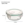ZISIZ Glass Round Divided Lunch Box (3-Piece Set)