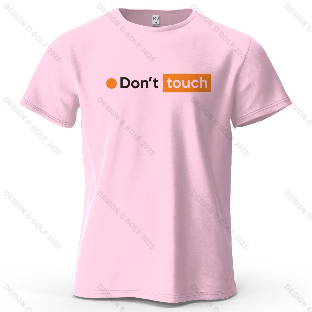 Men's Dont Touch Graphic Short Sleeve T-Shirt 100% Cotton Breathable Vintage Printed Tops Tee Summer Casual Sportswear