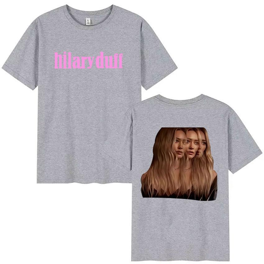 Hilary Duff Tour 2026 Grafik T-Shirt Herren Damen Vintage Hohe Qualität Mode T-Shirts Lässig Übergroßes Baumwoll-T-Shirt Streetwear