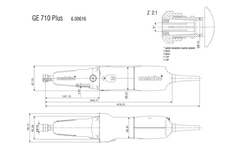 STRAIGHT GRINDER GE 710 PLUS - ME 600616000