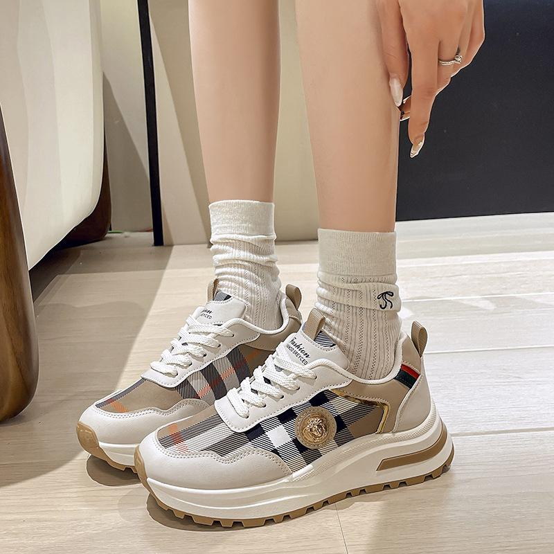 Dexun Shoes Women's 2025 Summer New Forrest Gump Shoes Show Feet Little Dad Shoes Platform Heightening Women's Shoes Sports and Leisure Shoes