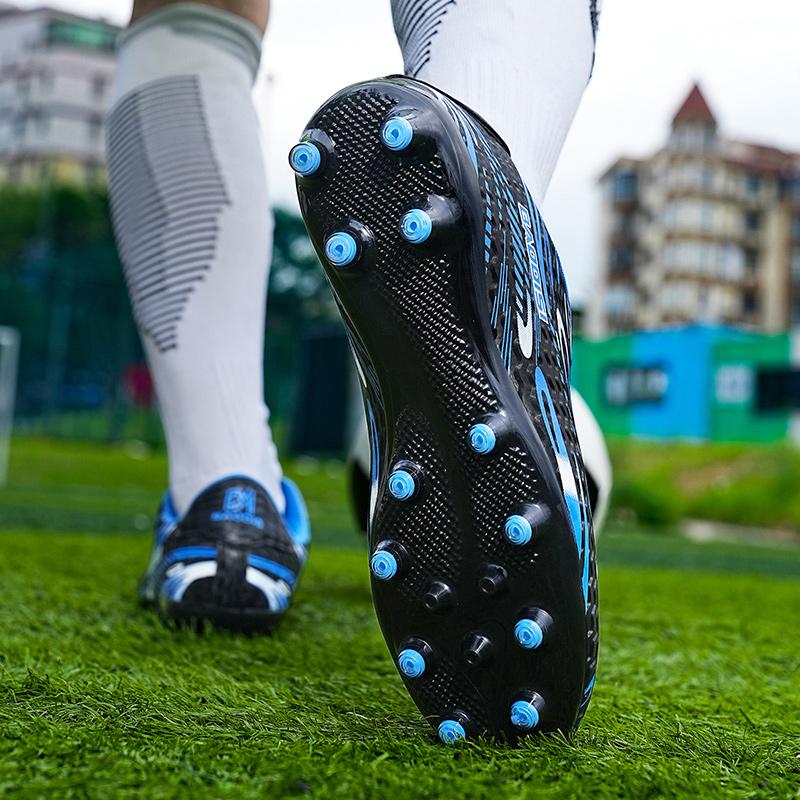 31-44  Football Shoes Shock Absorption Anti-skid and Wear-resistant Long Spike Outdoor Sports Training Football Shoes