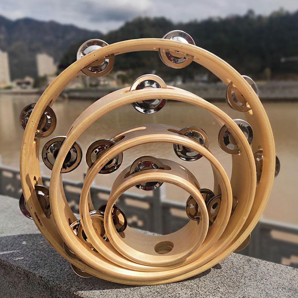 Buy Wooden Tambourine Tambourine 4/6/8/10 Inch For Children at