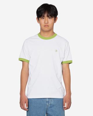 Polla Ringer Tee - White/Peridot