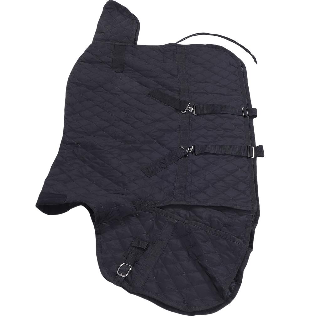 Horse Winter Blanket Adjustable Water Proof Breathable Horse Care Blanket for All Season Use Black
