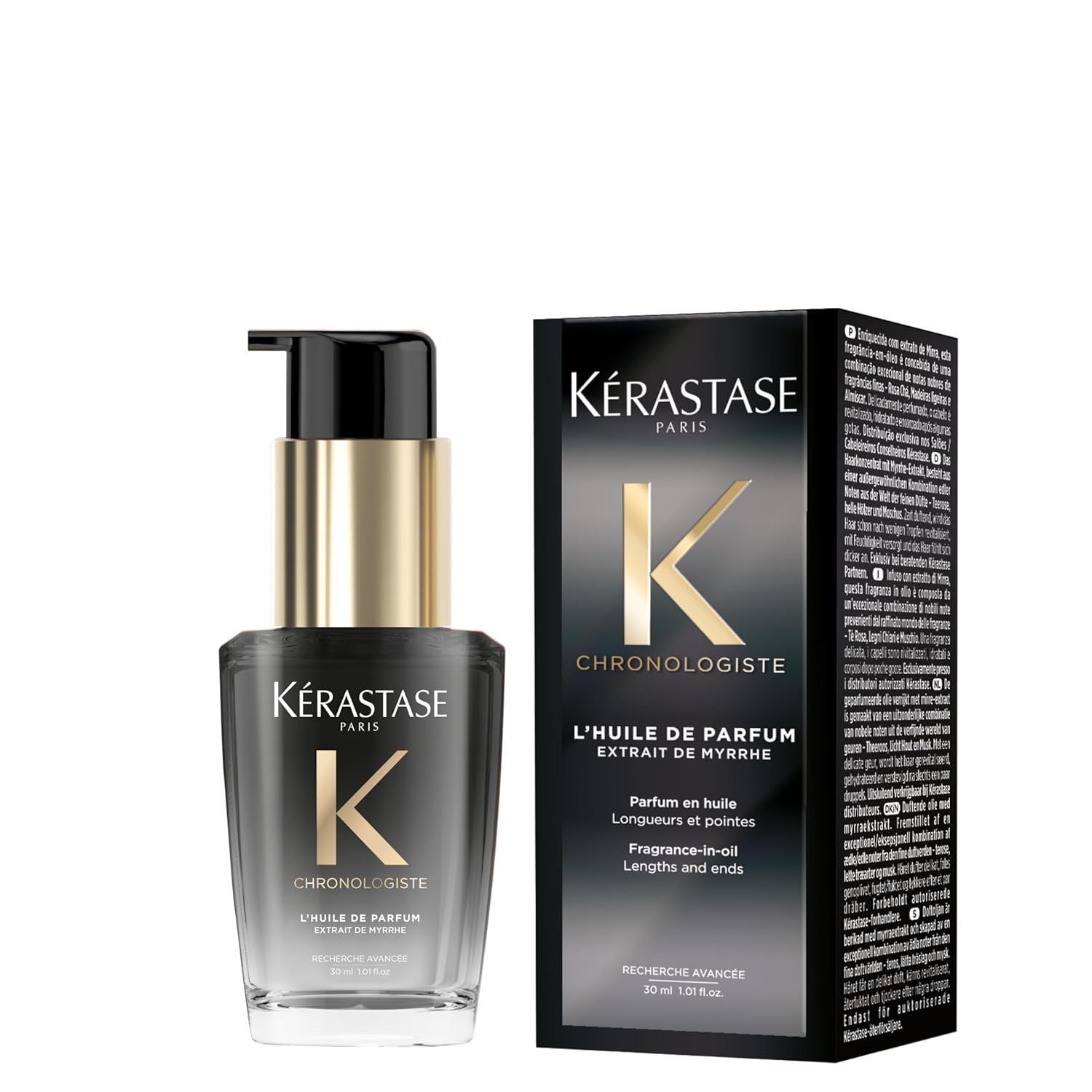 Kerastase Hair Oil Yuile Chronologist 30mL Care Leave-In Treatment Shine Manageability Softness Damage Protection Moisture Flexibility Natural Feel UV