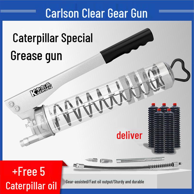 Carlson Zipper Grease Gun: Mini Excavator Chain Type Mechanical Lubricating Oil Bullet Gun