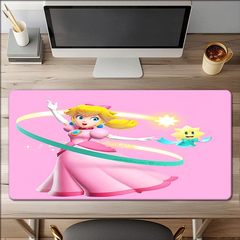 Princess Peach Theme Mouse Pad, Non Slip Rubber Base, Multifunctional Office & Home Decor, Perfect for Workspace Personalization.