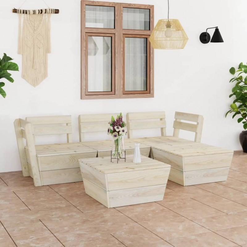 Day and Night - Day and Night Pallet Garden Furniture 5 Pcs Impregnated Fir Wood