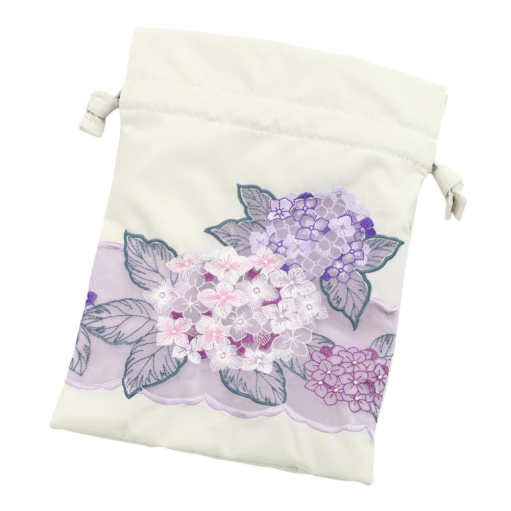 Chinoiserie Modern Folding Parasol for Grade 1 Light UV Suitable for Sun and Cutwork Hydrangea Embroidery Women, Blocking, Protection, Rain,